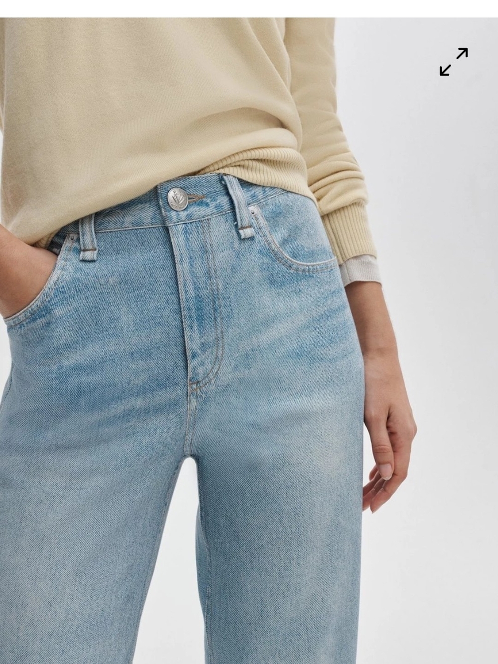 rag & bone Light Blue Sweatpant Jeans - Picture 2 of 11